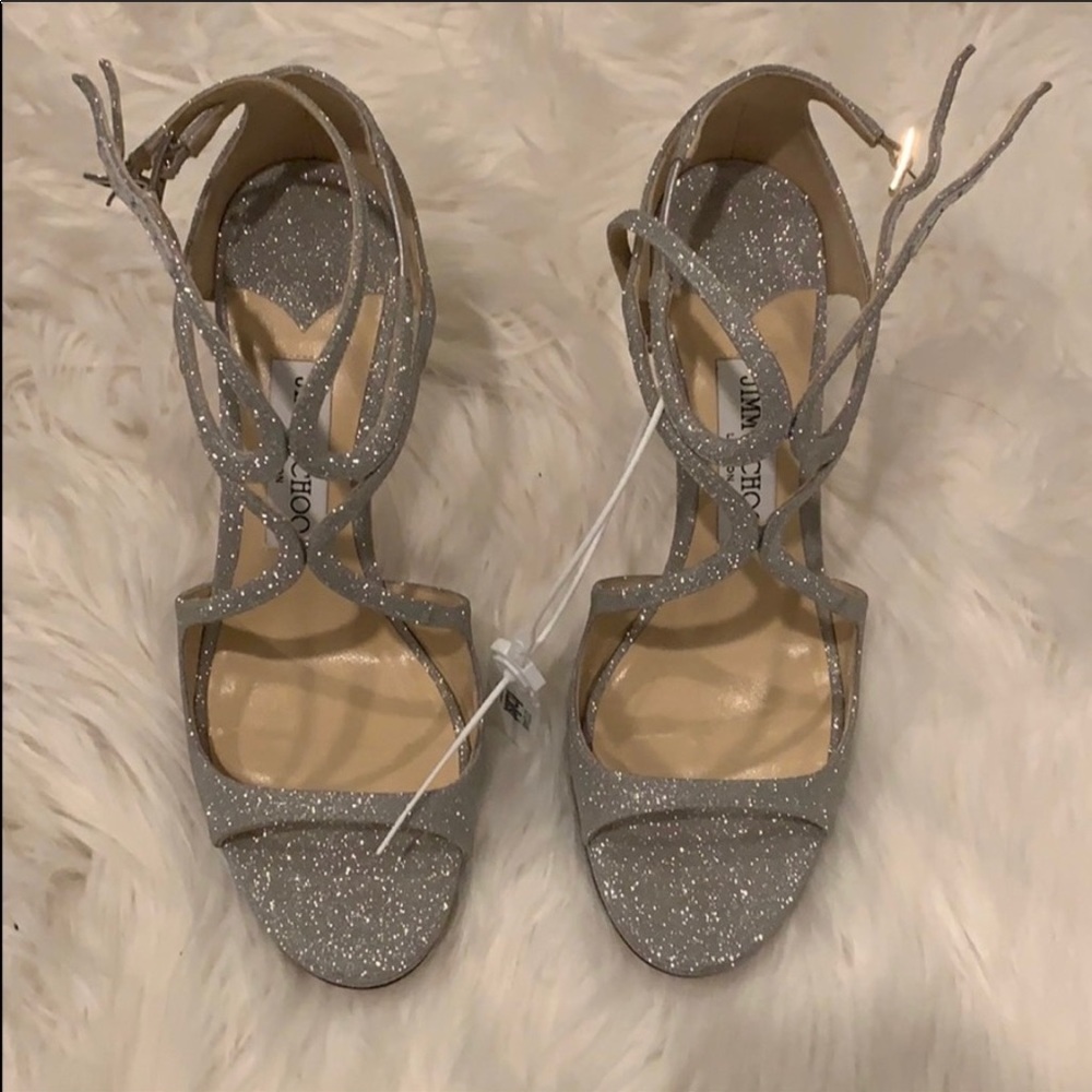 Silver jimmy choo lance sandal size 38 never worn!
